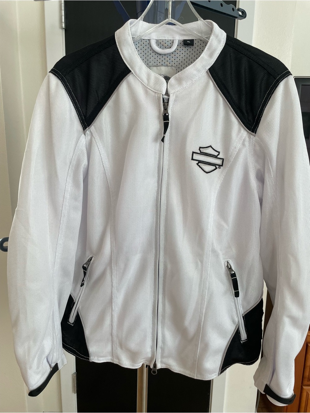 Harley-Davidson White and Black Mesh Riding Jacket